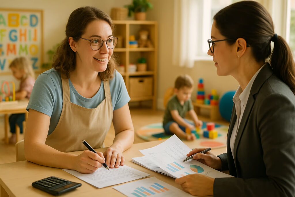 Steuerberater-fuer-Kinderbetreuung-Hort-Unterstützung zeigt finanzen